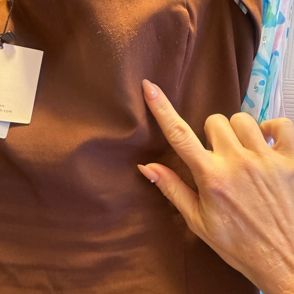 NWT REVOLVE Giulia Mini Dress in Brown Superdown still ON WEBSITE - Picture 6 of 9